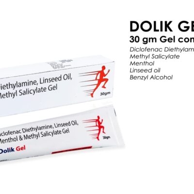 DOLIK Pain Relief Gel <br>Diclofenac+ Diethylamine+Linceed+Menthol+Benzyl Alcohl