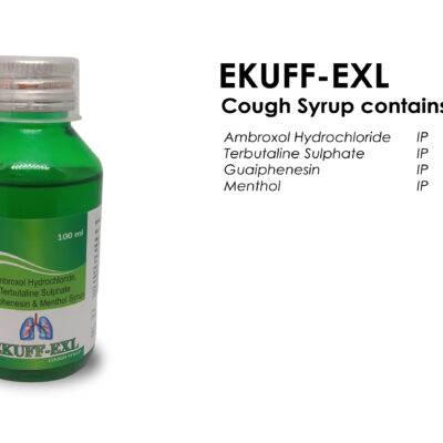E-KUFF EXL SYP <br> Guaphensin50 Terbutaline1.25 mg+Ambroxol 15 +Menthol 2.5