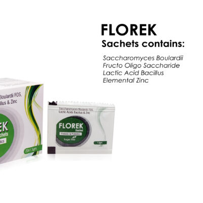 FLOREK Sachet<br>Prebiotic+Probiotic+Saccharomyces+Zinc Sachets
