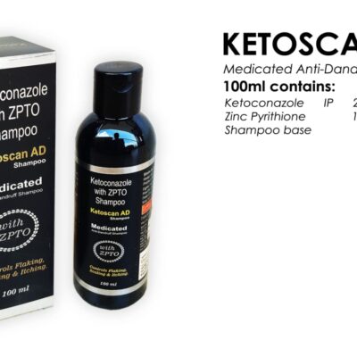 Ketoscan AD 100 ml Shampoo <br>     Ketoconazole2% +ZPTO