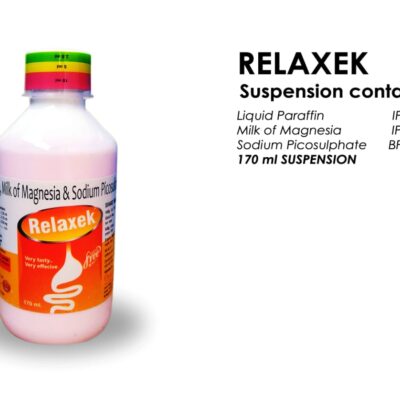 RELAXEK Susp<br>     Sodium Picosulphate 3.33 Liquid paraffin 1.25 ml+Milk of magnesia 3.75